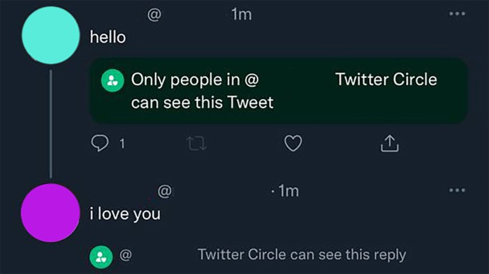 Twitter circle gone