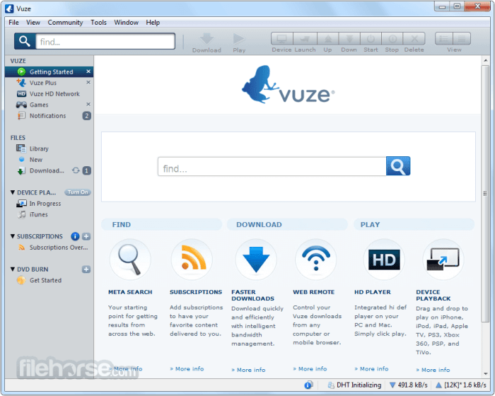 Vuze helps speed up torrent downloads