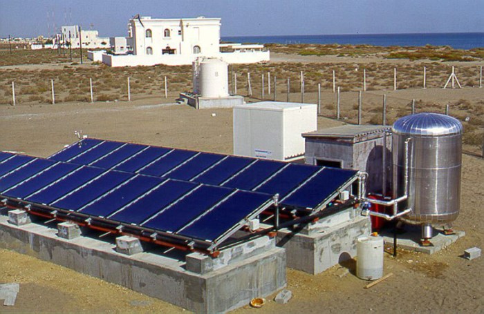 Solar powered machine urine into water