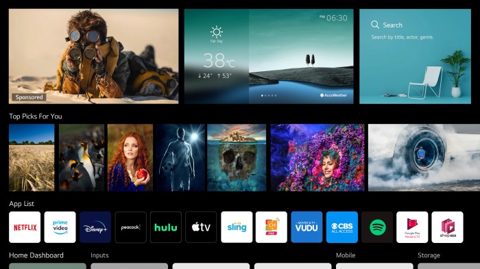 Cards interface rumored for lg webos tv