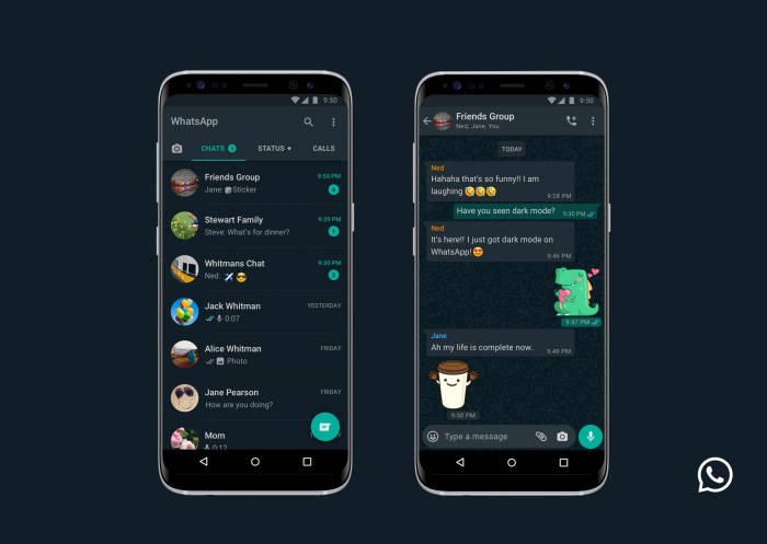 Whatsapp streamlining navigation darker dark mode