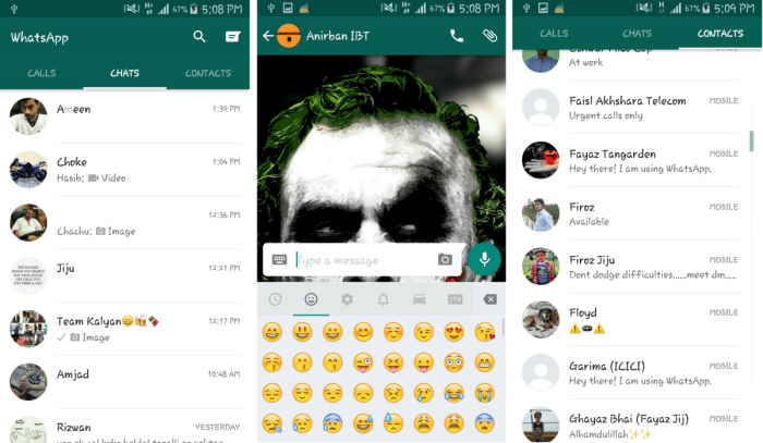 Whatsapp for android material design update now available for all