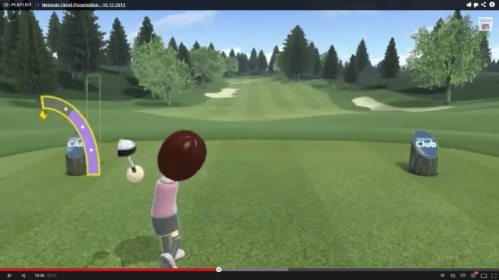 Wii sports club golf appears on nintendo eshop