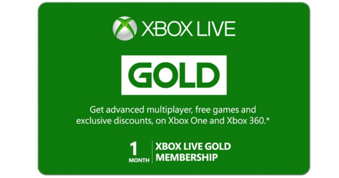 Xbox live gold and xbox game pass subscriptions down to 1