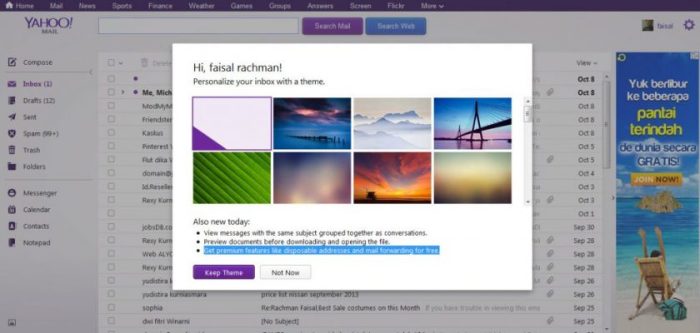 Yahoo mail updated to bring tabs back