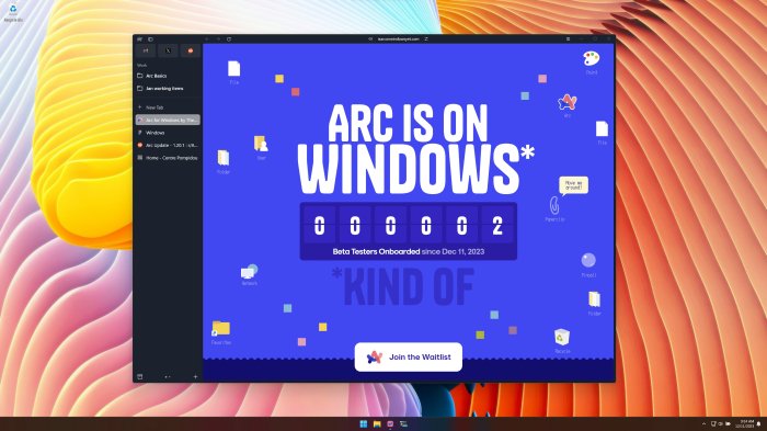 Arc browser launches its windows client in beta